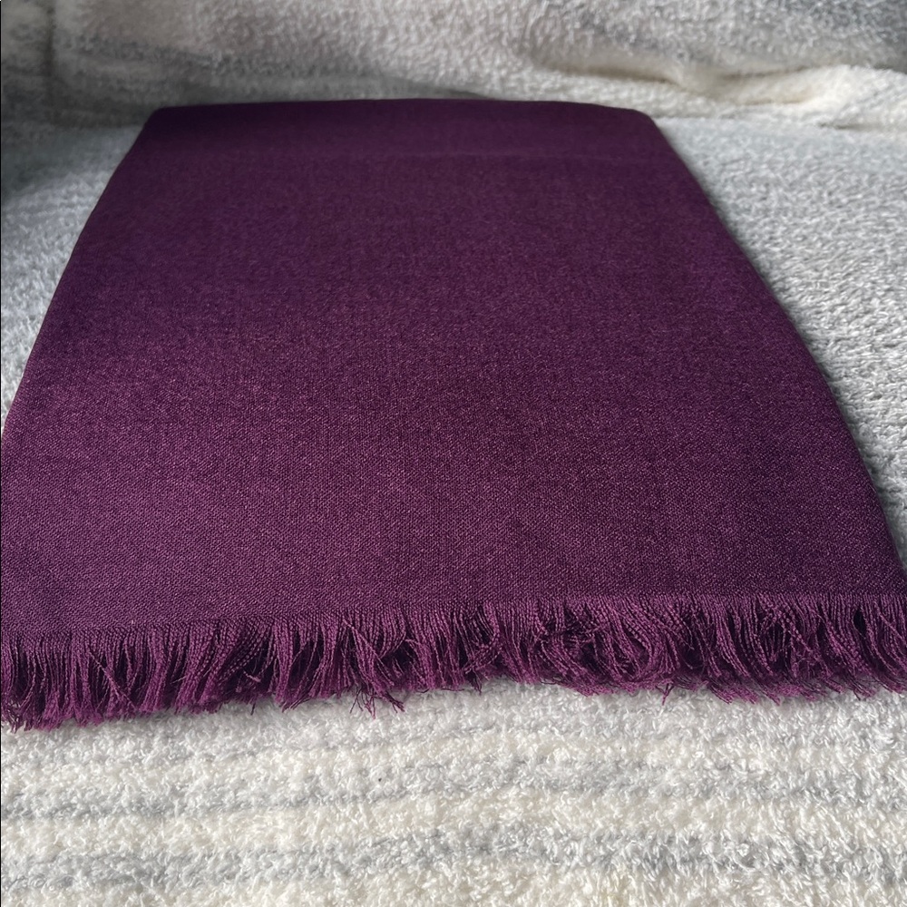 New - Aubergine / Purple - Merino Wool - Pashmina Scarf - Picture 5 of 13